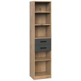 Hom`in regal 47/198/38 cm barve grafita, barve hrasta Cene