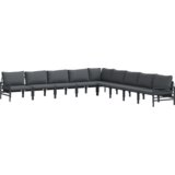 vidaXL Vrtna sedežna garnitura 9 pcs Antracitna Jeklo | Shoptok.si