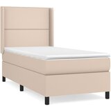 vidaXL Box spring postelja z vzmetnico kapučino 90x200 cm umetno usnje, (20901741) Cene