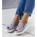Gemre Grey fabric sneakers with Anais patches | Shoptok.si