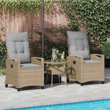 Vrtna stolica 2 pcs Bež i svijetlo siva 56 x 60 x 112 cm - bež i svjetlosiva | shoptok.hr