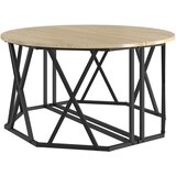  Kava Stol Sonoma hrast 80 x 80 x 42 cm Inženjerska drva i čelik | shoptok.hr