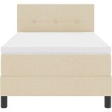  Krevet s kutijom s madracem krem 90x190 cm tkanina | shoptok.hr