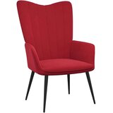 vidaXL Stolica za opuštanje s osloncem za noge boja vina baršunasta | shoptok.hr