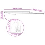 vidaXL Manuelna uvlačiva tenda svjetlosiva 450x350 cm, zamjenski materijal za tenda 4.5x3.5 m okvir svjetlosiva | shoptok.hr