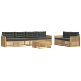 Set vanjskih sofa 7 kom. Bijela i antracit Čvrsto drvo akacije | Eponuda.com