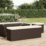 vidaXL Klupa s jastukom smeđa 110 x 30 x 40 cm od poliratana Cijene