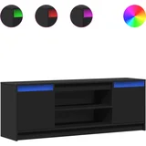 Maison Chic TV omarica - TV stojalo - Televizijska omarica z LED črna 139,5x34x50 cm inženirski les, (21701886)