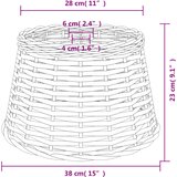  Sjenilo za stropnu svjetiljku smeđe Ø 38 x 23 cm od pruća | shoptok.hr