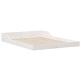 vidaXL Konstrukcija postelje Bela 135 x 190 cm Trdna borovina | Shoptok.si