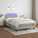  box spring s madracem LED svjetlosivi 120x200 cm tkanina | shoptok.hr