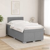  Boxspring krevet s madracem Svjetlosiva 120 x 190 cm Tkanina Cijene