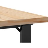  Stolić za kavu O-oblika 80x80x45,5 cm od borovine i čelik | shoptok.hr