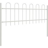 vidaXL vrtna ograja Bela Jeklo 170 x 60 cm Trajna | Shoptok.si