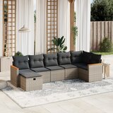  7-dijelni set vrtnih sofa sivi od poliratana | shoptok.hr