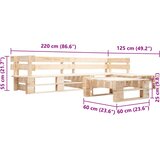  4-dijelna vrtna garnitura od paleta prirodna boja drvena | shoptok.hr