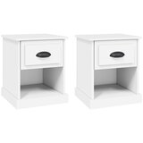 The Living Store Nočna omarica 2 kosa bela 39x39x47,5 cm inženirski les - Nočna Omarica, (21420956) | Shoptok.si