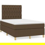 Maison Chic Box spring postelja - Vzmetna postelja z vzmetnico temno rjav 120x200 cm blago SL19445, (21892677) | Shoptok.si