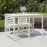 vidaXL Vrtna miza bela 159,5x82,5x110 cm trdna borovina Cene