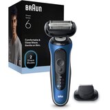 Braun brivnik serije 6 62-B1200s za in mokro suho britje za moške, modra | Shoptok.si