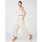 Koton Elastic Waist Jeans Trousers Wide Crop Leg | Shoptok.si