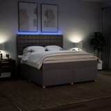  Krevet s oprugama i madracem smeđesivi 180x200 cm tkanina | shoptok.hr