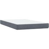 vidaXL Box Spring postelja z vzmetnico Temno siva 120x220 cm Velvet | Shoptok.si