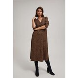 Marisse Brown Leopard Print Midi Dress | Eponuda.ba
