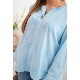 Kesi Włoski Shirt blouse with an embroidered pattern blue | shoptok.hr