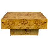 Dutchbone Klubska mizica v orehovem dekorju v naravni barvi 90x90 cm Quinn – Cene