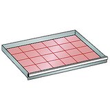 LISTA Predal, za omaro ŠxG 1023 x 725 mm, nosilnost 75 kg, višina sprednjega dela 50 mm, svetlo modra | Shoptok.si