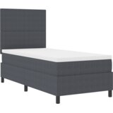 Boks Vzmetnica s podbojem in LED temno siva 80x200 cm žametna tkanina, (22116204) | Shoptok.si