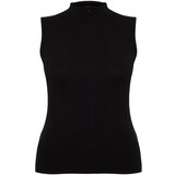 Trendyol Curve Black Zippered Knitted Blouse Cene