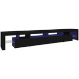 Maison Chic TV omarica - TV stojalo - Televizijska omarica z LED lučkami črna 260x36,5x40 cm, (21700518) Cene
