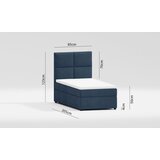 Ropez Temno modra oblazinjena postelja s prostorom za shranjevanje z letvenim dnom 90x200 cm Lena – | Shoptok.si