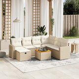 vidaXL 8-dijelni set vrtnih sofa od poliratana s jastucima bež | shoptok.hr