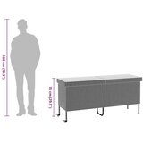 vidaXL Vrtna shranjevalna škatla s kolesi siva 160x55x75 cm poli ratan | Shoptok.si