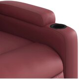 vidaXL Električni masažni naslonjač od umjetne kože crvena boja vina | shoptok.hr