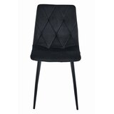  Set od 4 LIBRA stolice od crnog baršuna s crnim nogama | shoptok.hr