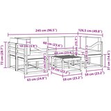  Set vanjskih sofa 7 kom. Bijela i krem | shoptok.hr