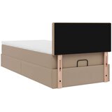 vidaXL Otomanski posteljni okvir z vzmetnico kapučino 80x200 cm, (21610759) | Shoptok.si