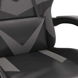  Vrtljiv gaming stol z oporo za noge črno in zeleno um. usnje, (21378466) | Shoptok.si
