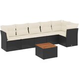  The Living Store Vrtna sedežna garnitura 7-delna z blazinami črn poli ratan - Vrtna Sedežna Garniture, (21460563) | Shoptok.si