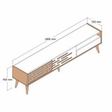 Hanah home TV polica Valensiya - Walnut White