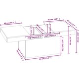 vidaXL Klubska mizica siva sonoma 80x55x40 cm inženirski les | Shoptok.si