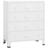 Furnova Industrijski predalnik bel 78x40x93 cm kovinski, (21950559) | Shoptok.si