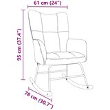 Stolica za ljuljanje oblak siva tkanina | shoptok.hr