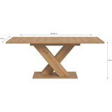 MID.YOU Raztegljiva Miza Marlon, Barva Hrasta, 150-190x90cm | Shoptok.si