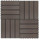 vidaXL pločice za trijem 11 kom WPC 30 x 30 cm 1 m² tamnosmeđe Cijene