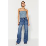 Trendyol Dark Blue High Waist Wide Leg Jeans | ePonuda.com